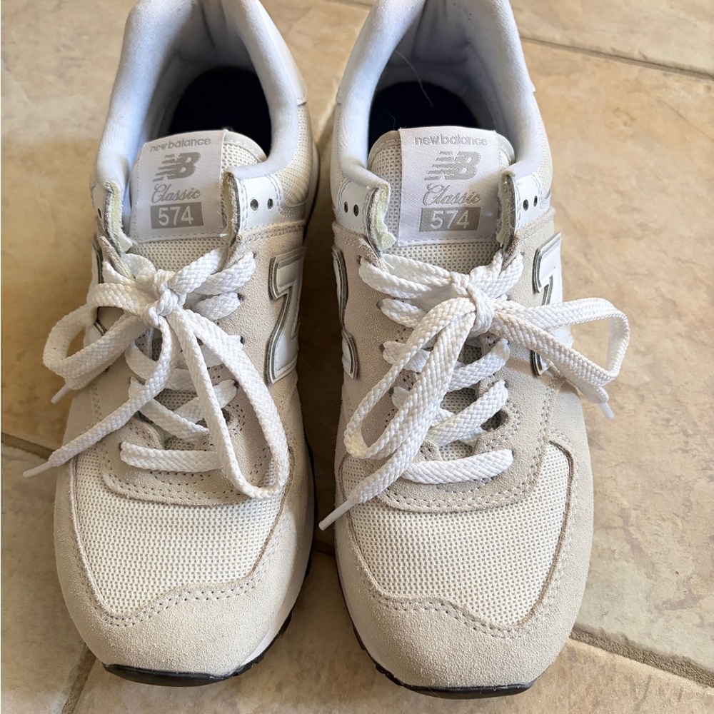 New Balance Cream 574 Sneakers